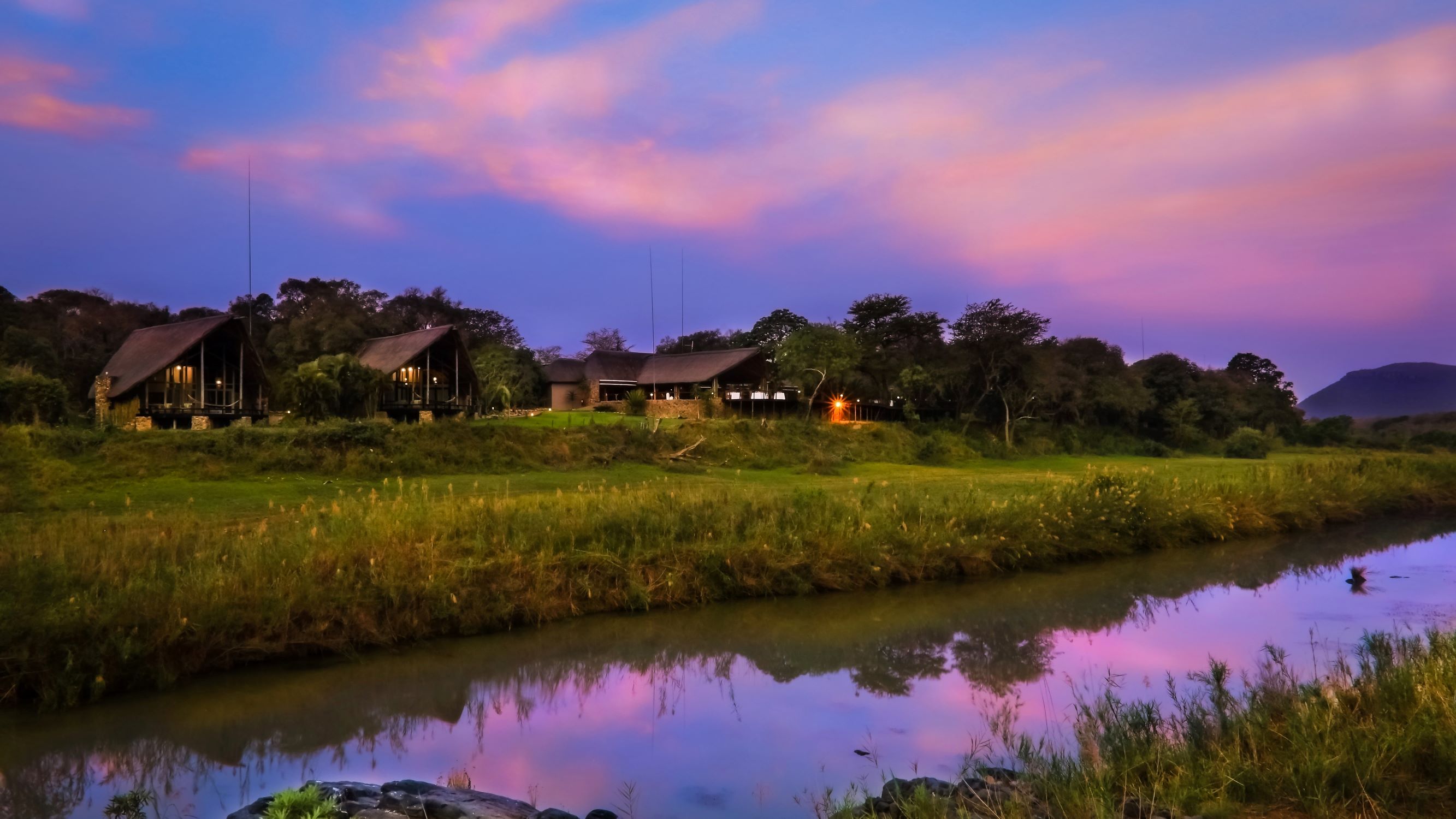 Lodge from across the river for Brochure