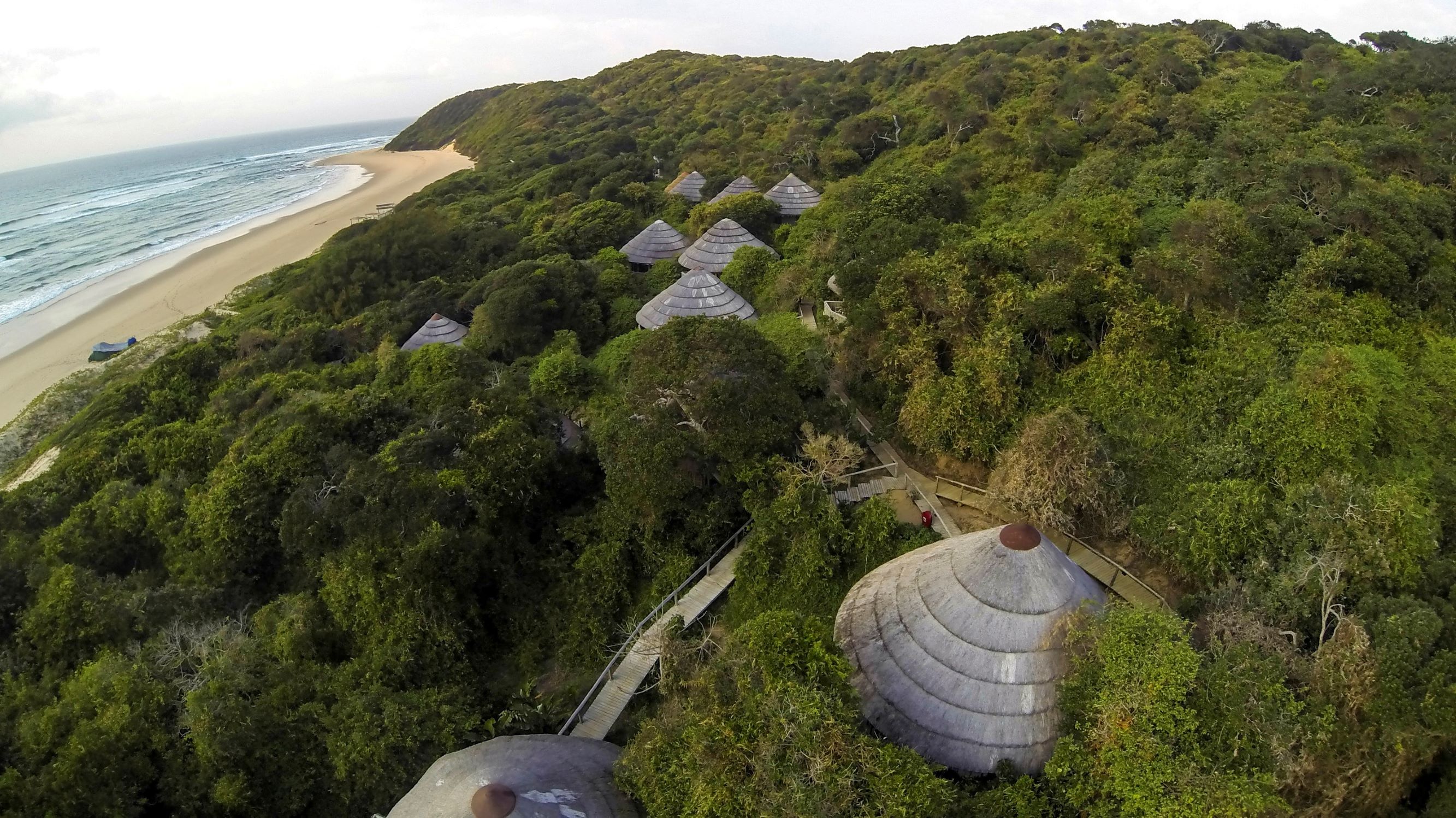 Thonga Beach Lodge Aerial Of Rooms